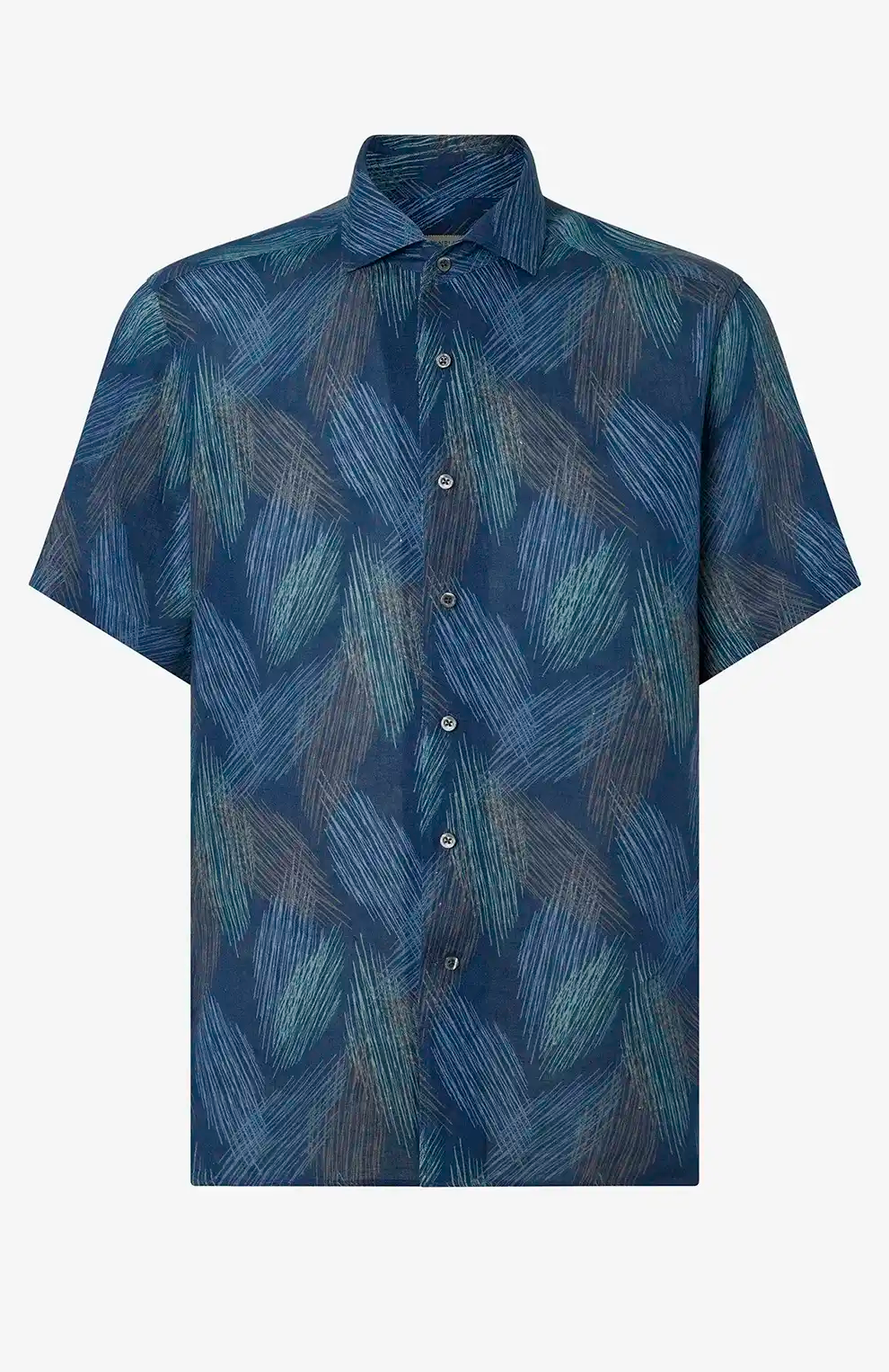 Льняная рубашка с принтом