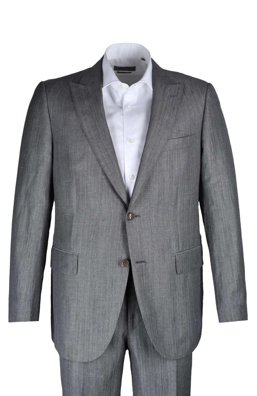 Однобортный костюм из смесовой шерсти с меланжевым эффектом