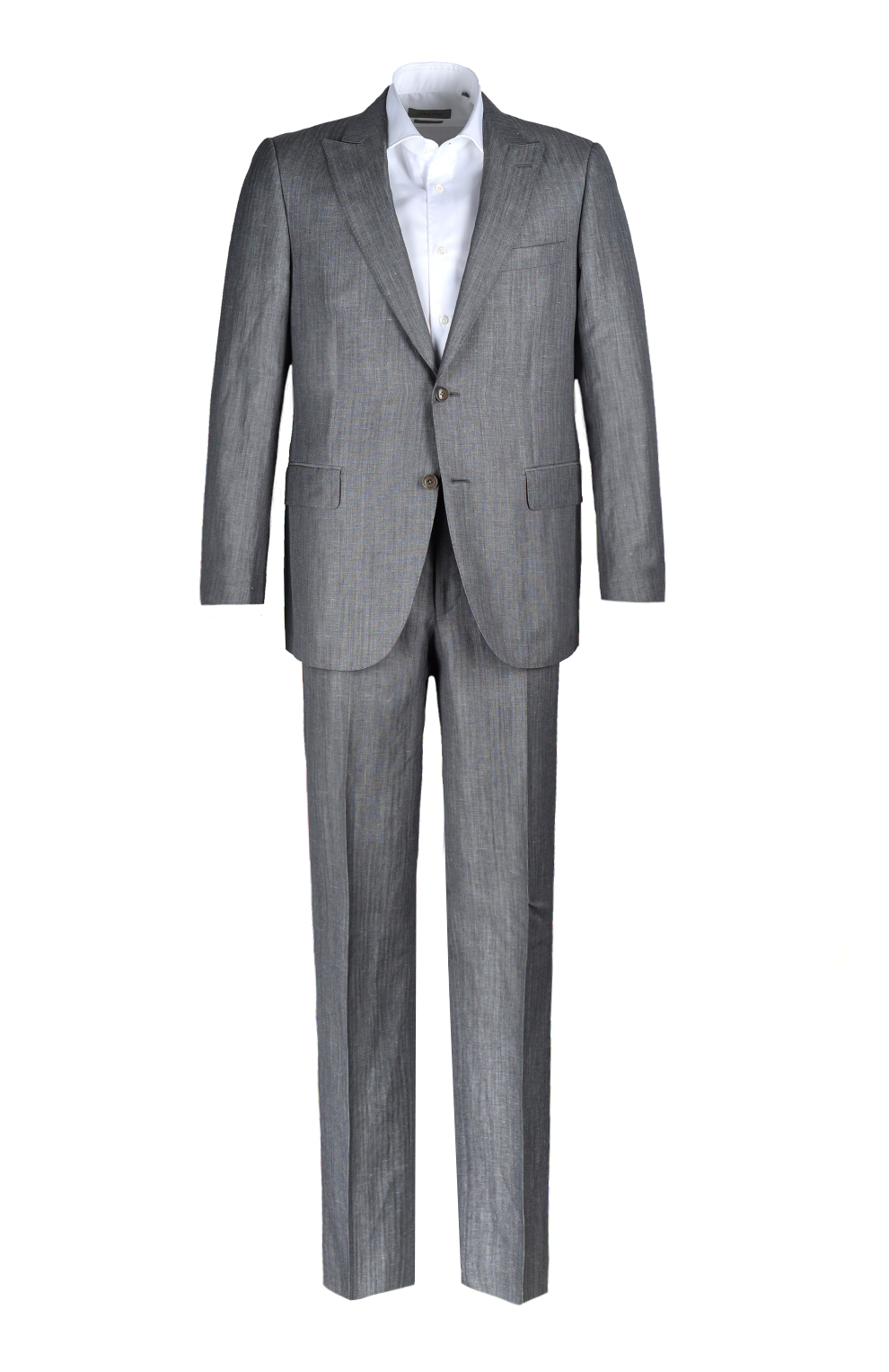 Однобортный костюм из смесовой шерсти с меланжевым эффектом