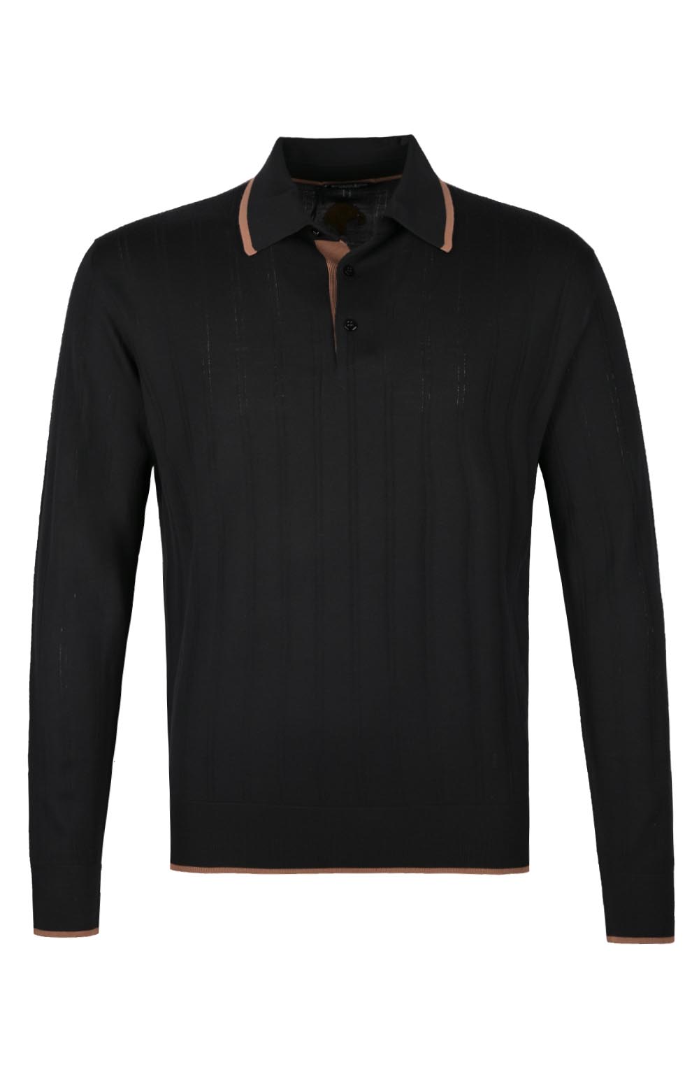 Трикотажное поло на трёх пуговицах из шерсти