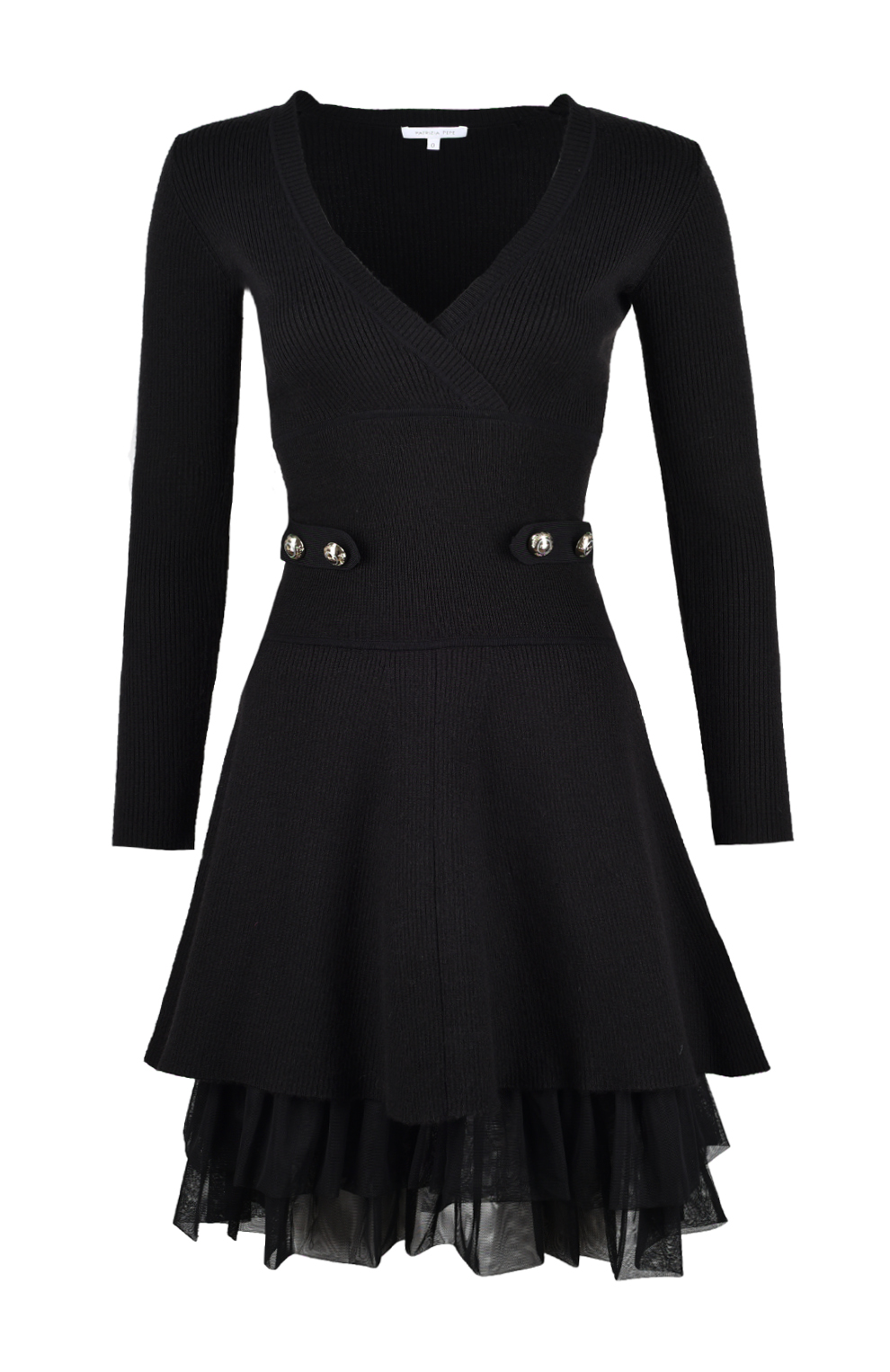 Трикотажное платье со съёмным фатиновым подъюбником