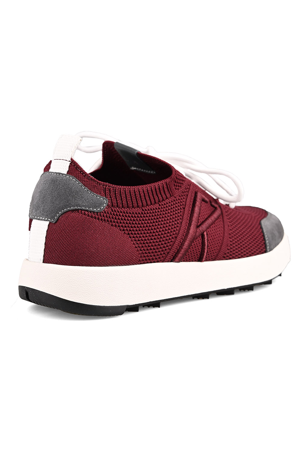 Кроссовки Bordeau из хлопкового трикотажа с отделкой из телячьей кожи