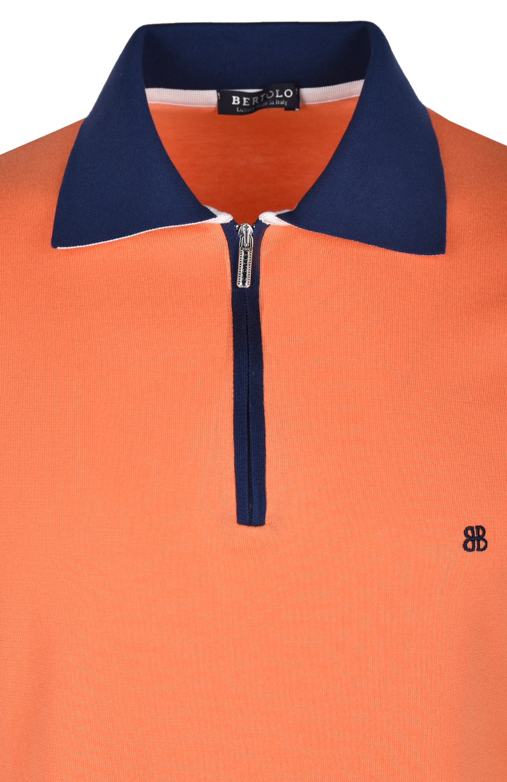 Поло из смеси хлопка и шёлка