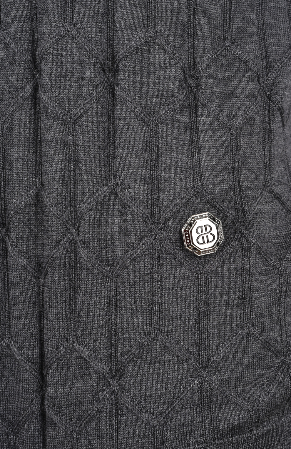 Джемпер из шерсти и шелка с фактурным принтом