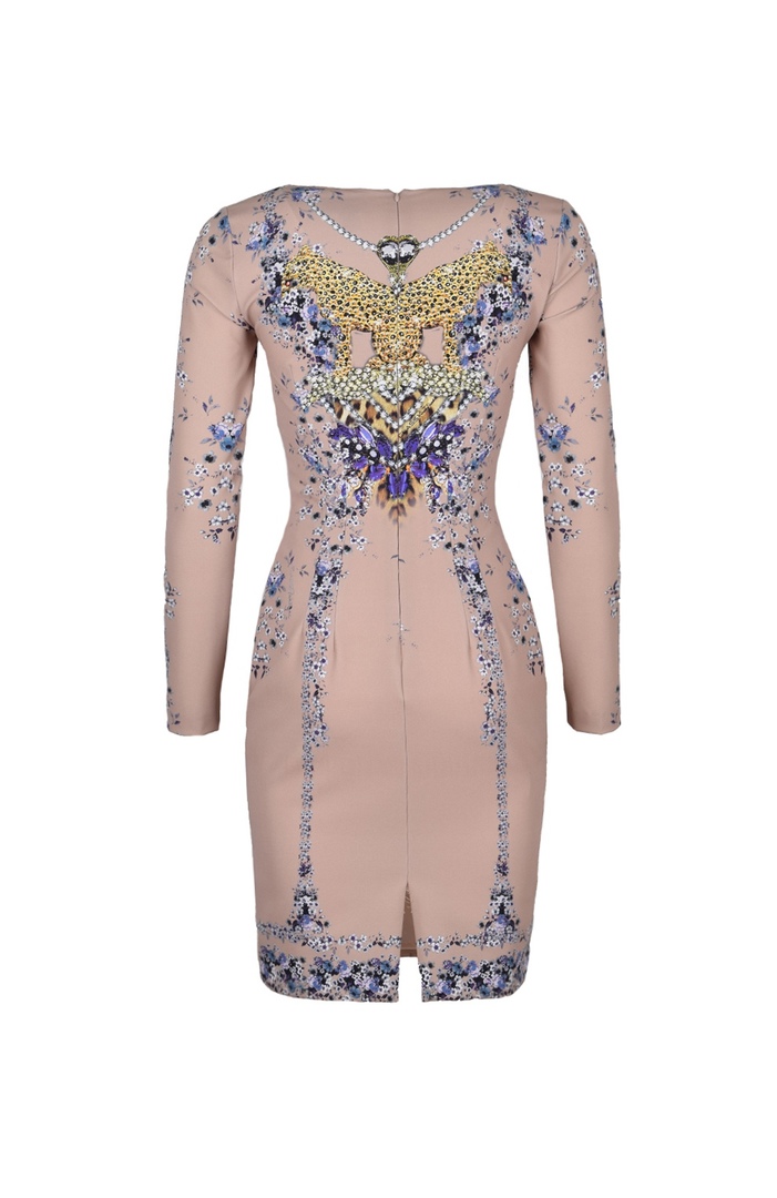 Платье-футляр с принтом