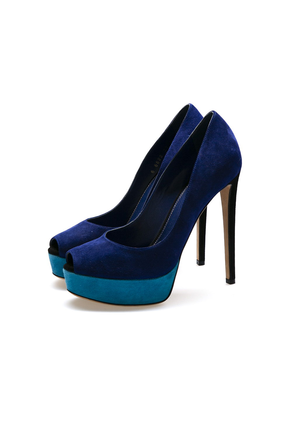 Замшевые туфли на высоком каблуке