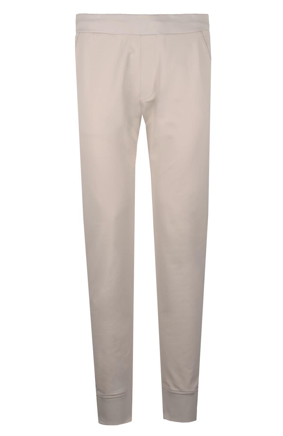 Спортивный костюм из эластичного хлопка и нейлона сливочного цвета