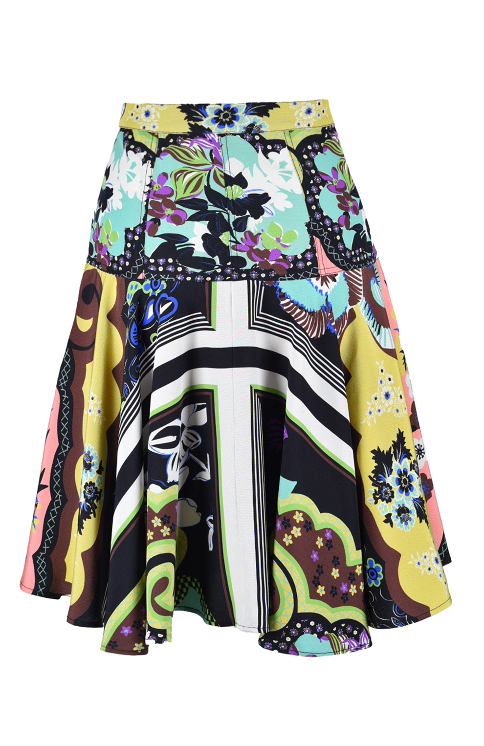 Шёлковая юбка с пуговицами