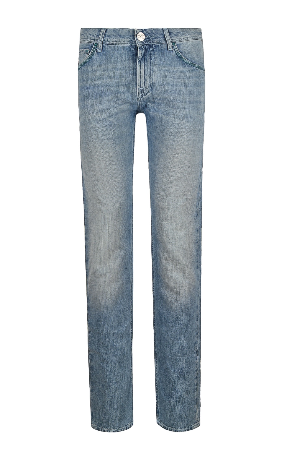 Джинсы с контрастной строчкой