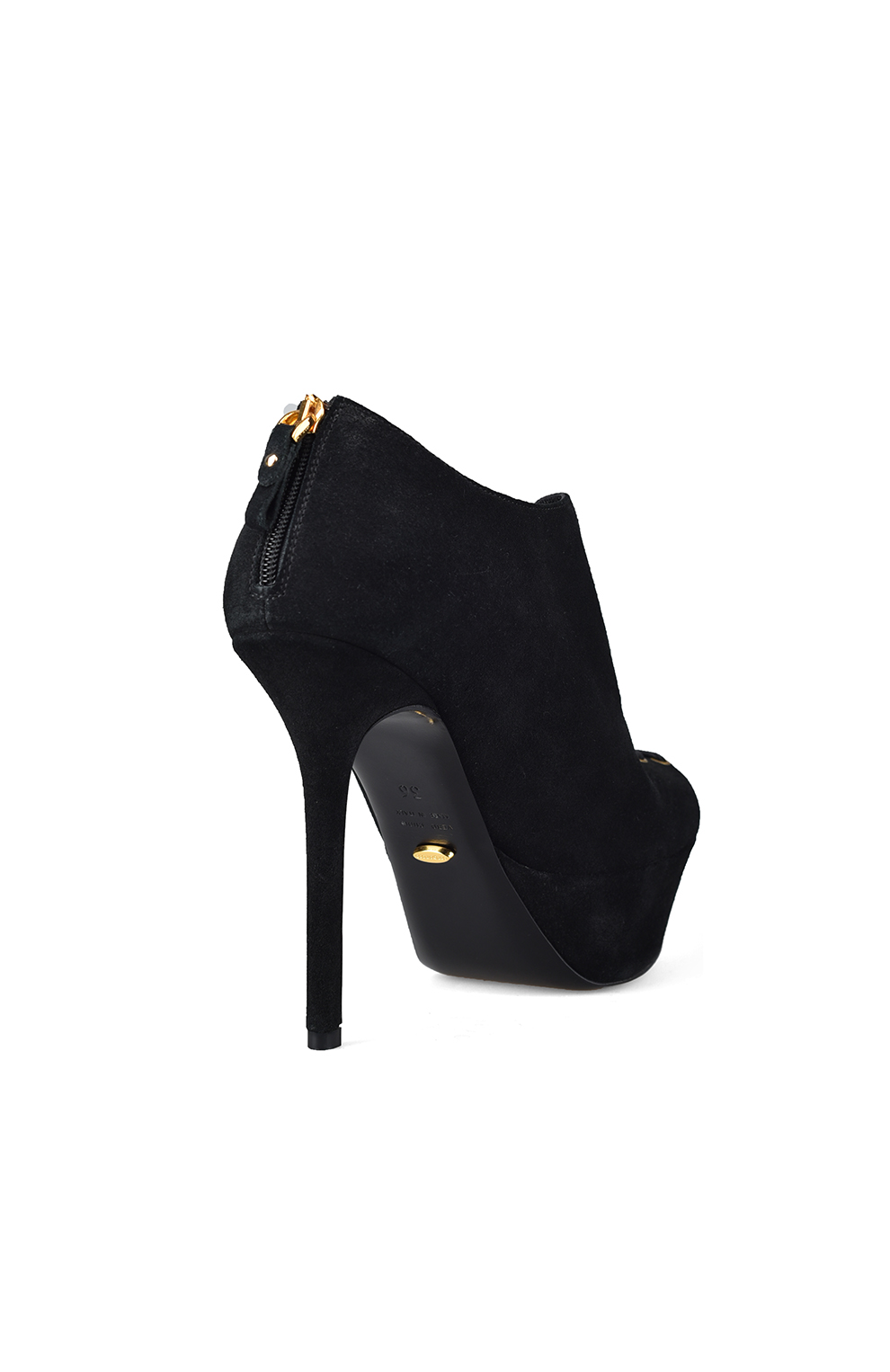 Замшевые ботильоны