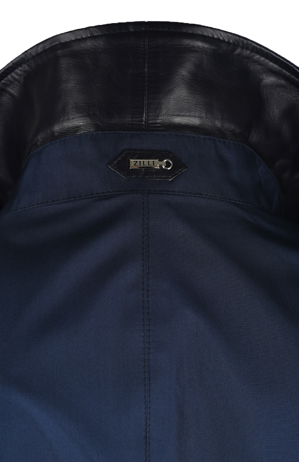 Шёлковый бомбер с отделкой из кожи