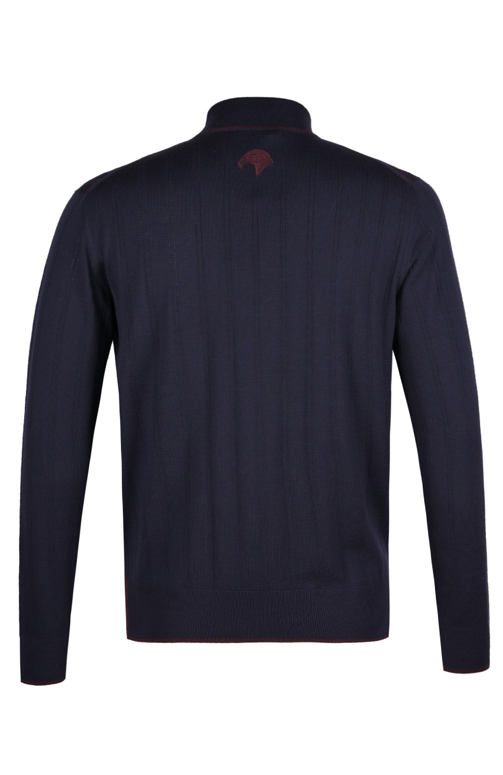 Джемпер с воротником-стойкой из шерстяного трикотажа