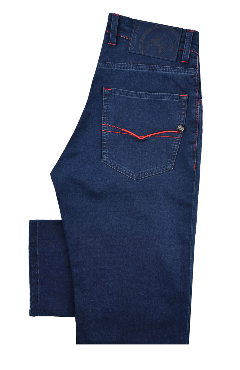 Джинсы с контрастной строчкой