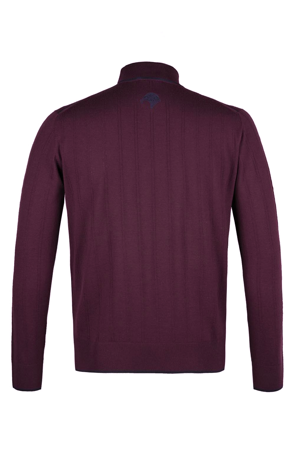 Джемпер с воротником-стойкой из шерстяного трикотажа