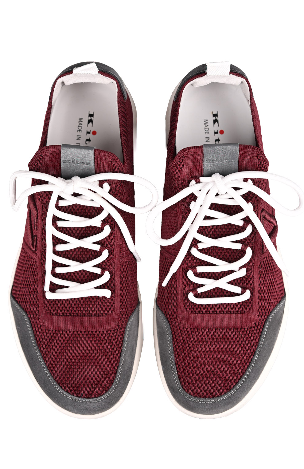 Кроссовки Bordeau из хлопкового трикотажа с отделкой из телячьей кожи