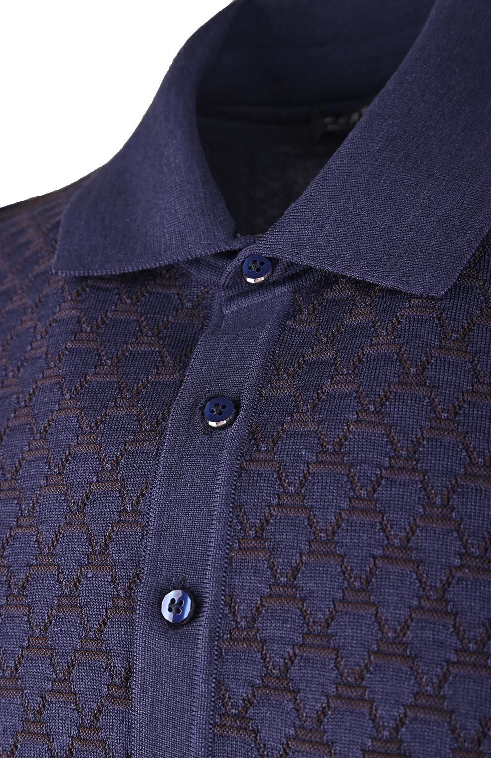 Поло из смеси шерсти и шёлка