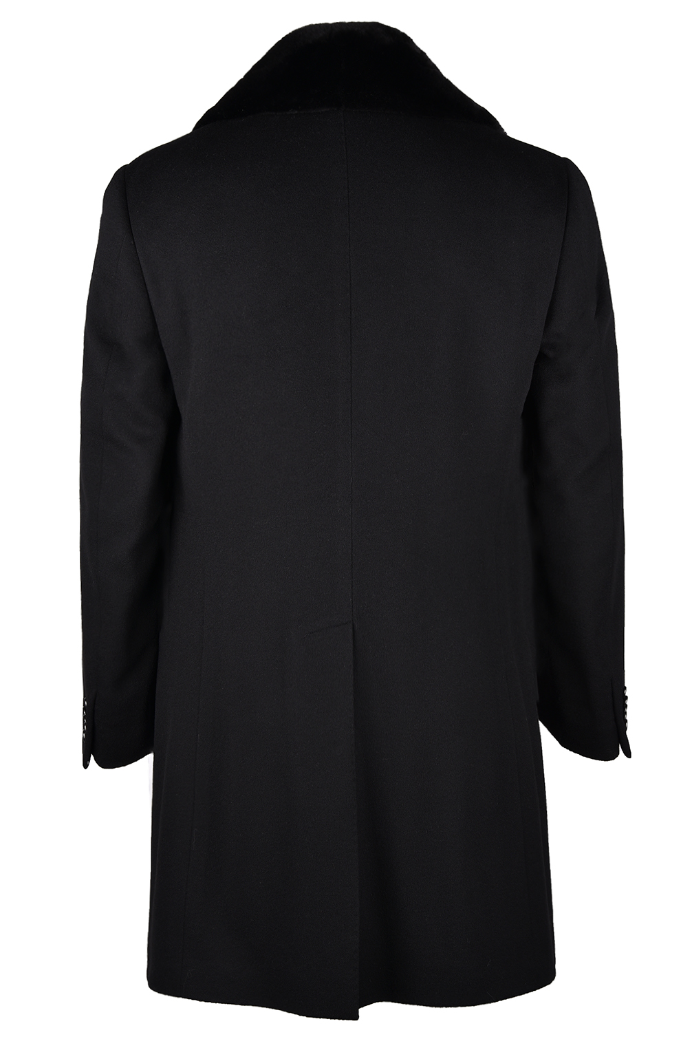 Кашемировое пальто с норковым воротником