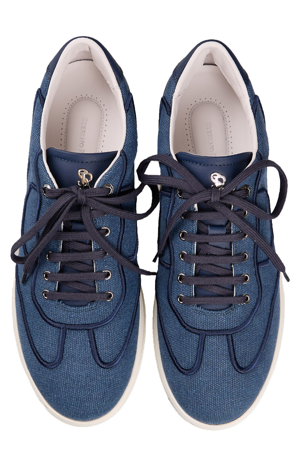 Текстильные сникеры с кожаной пяткой