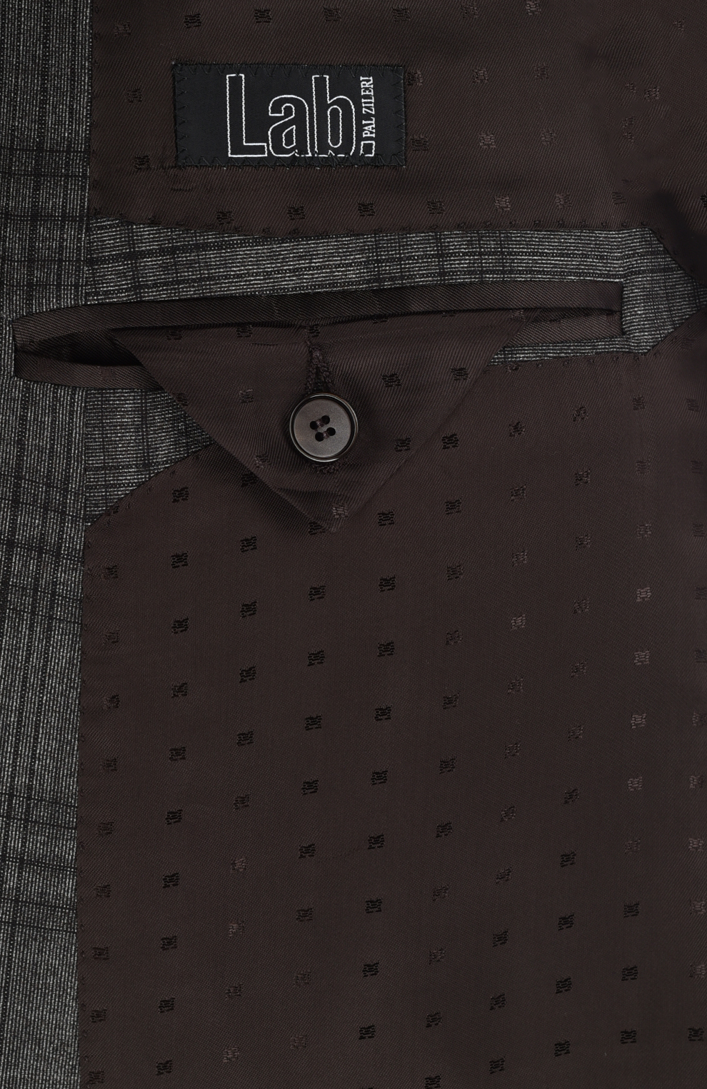 Шерстяной однобортный костюм в клетку