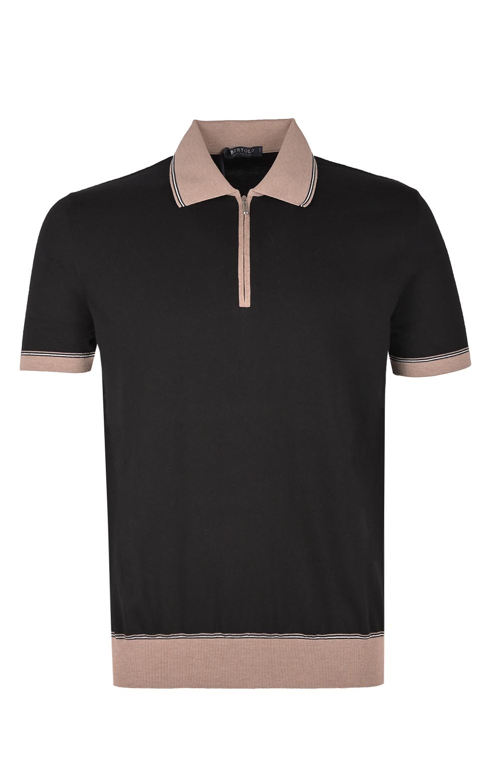 Поло из смеси хлопка и шёлка