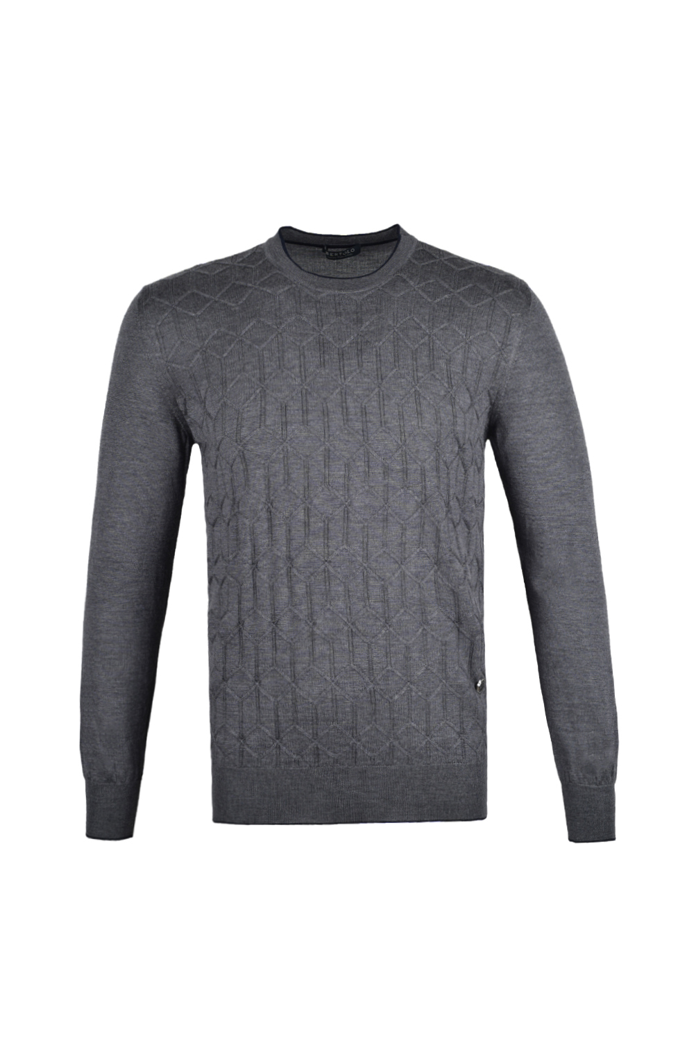 Джемпер из шерсти и шелка с фактурным принтом