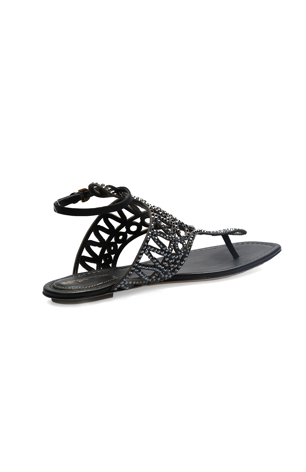 Кожаные сандали с декором