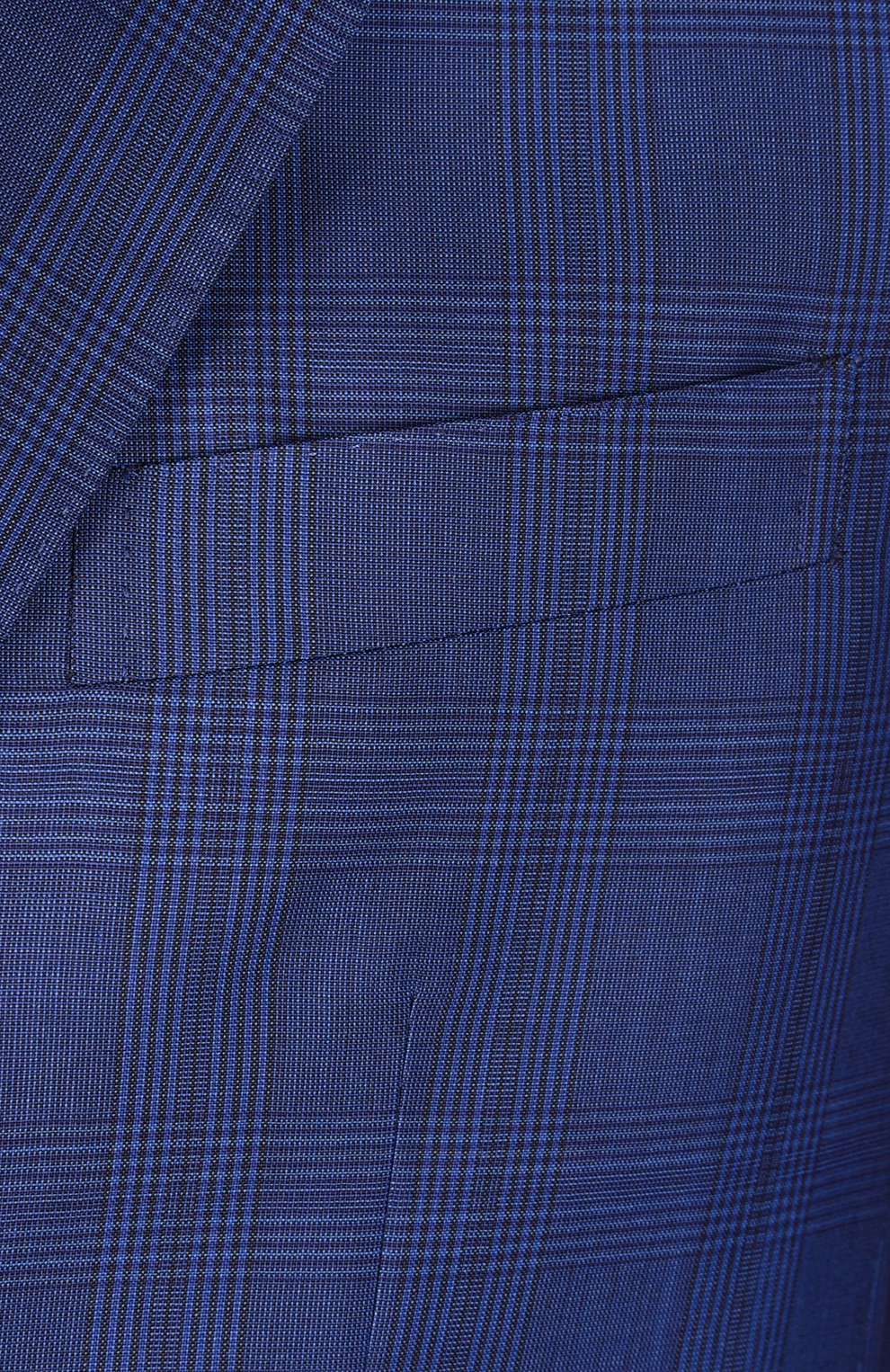 Однобортный костюм из смеси шерсти и мохера в клетку