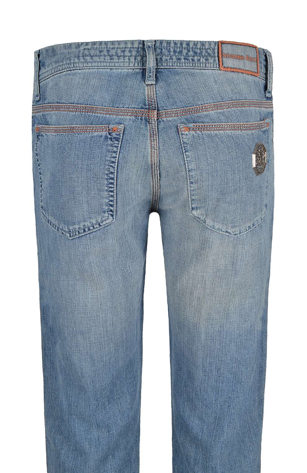 Джинсы с контрастной строчкой