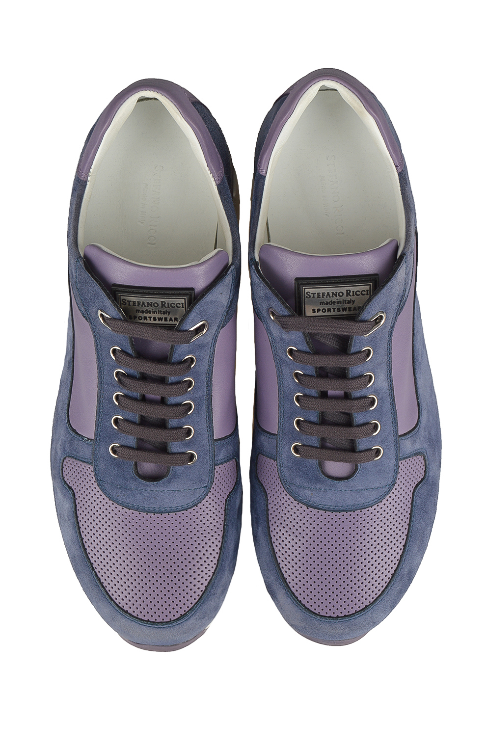 Кроссовки из комбинированной кожи