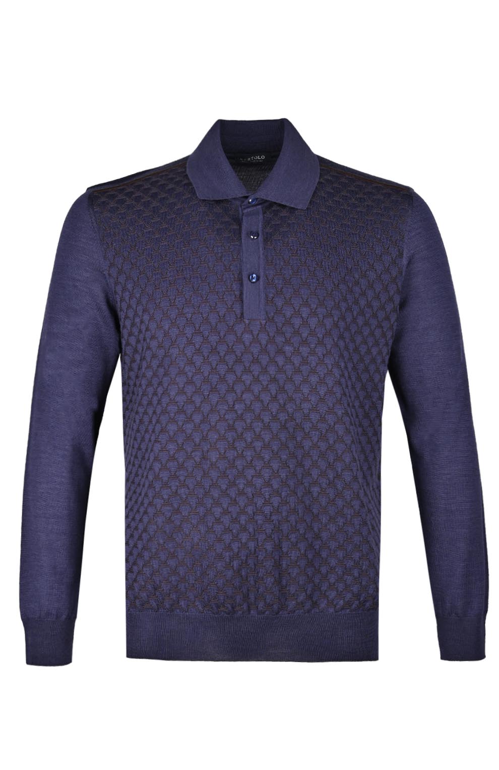 Поло из смеси шерсти и шёлка