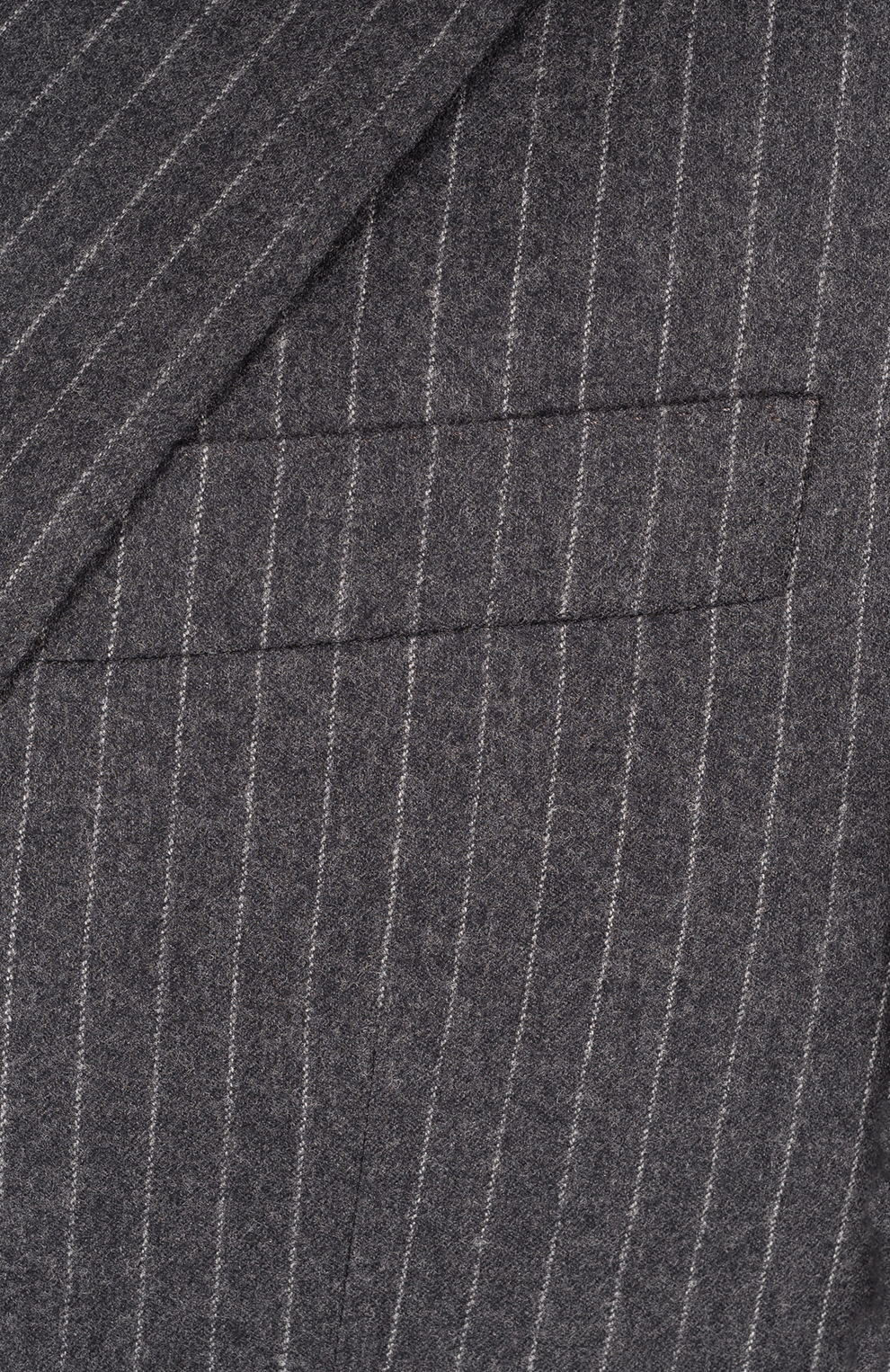 Шерстяной однобортный костюм в полоску