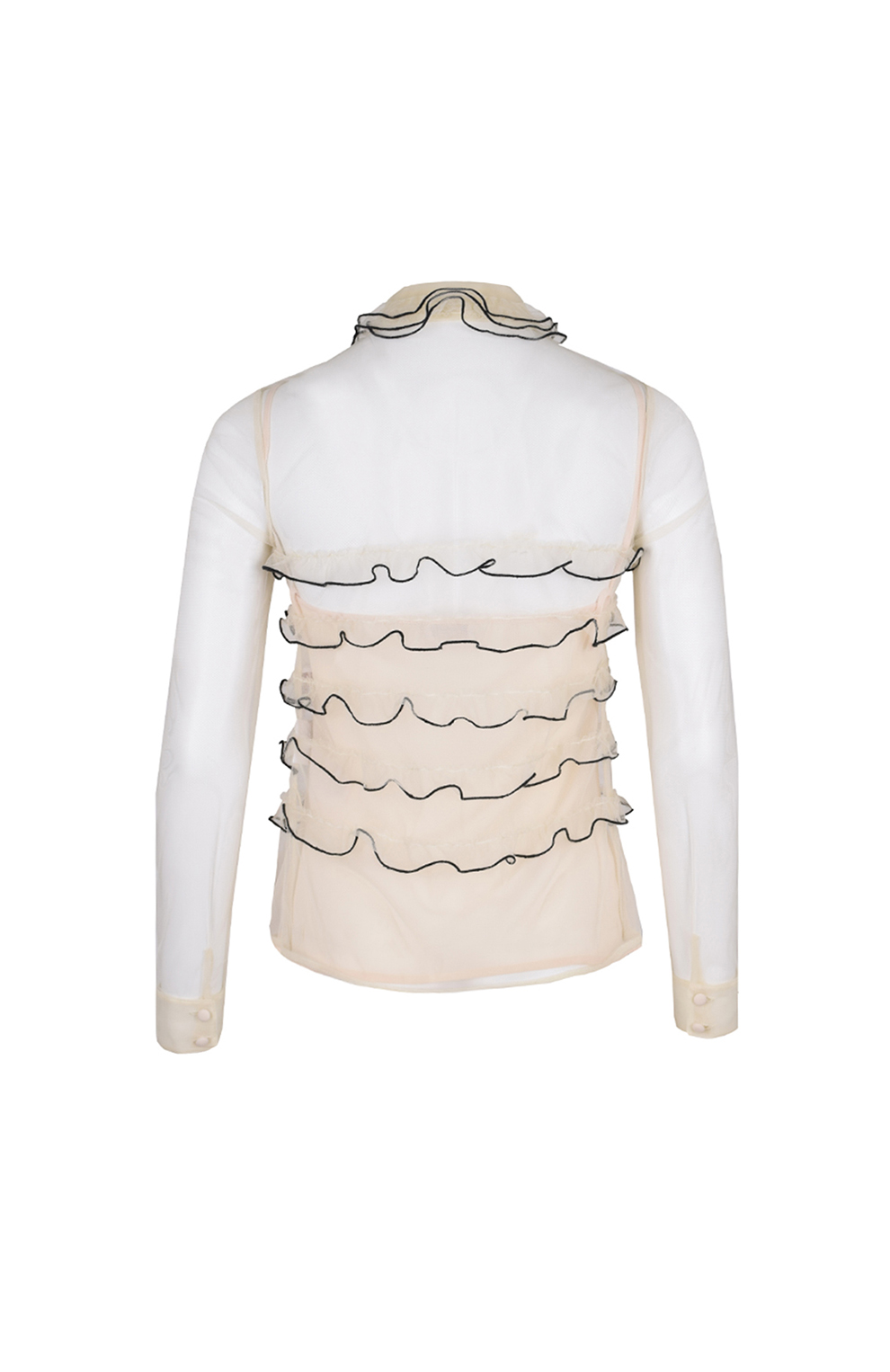 Блузка из тюля с оборками