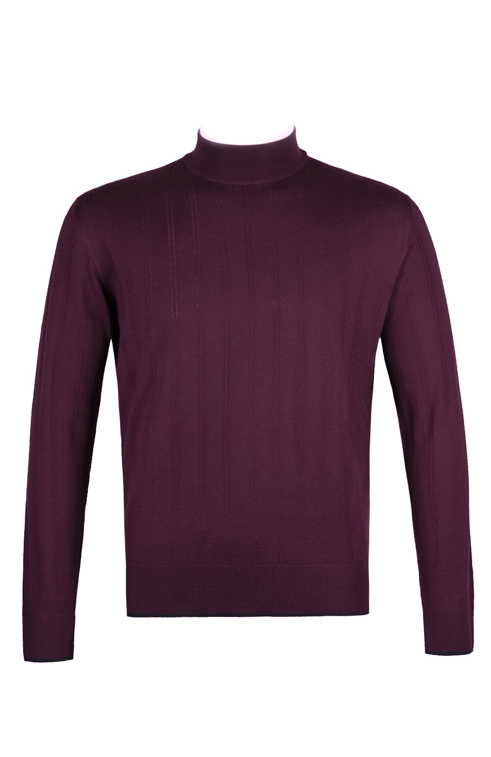 Джемпер с воротником-стойкой из шерстяного трикотажа