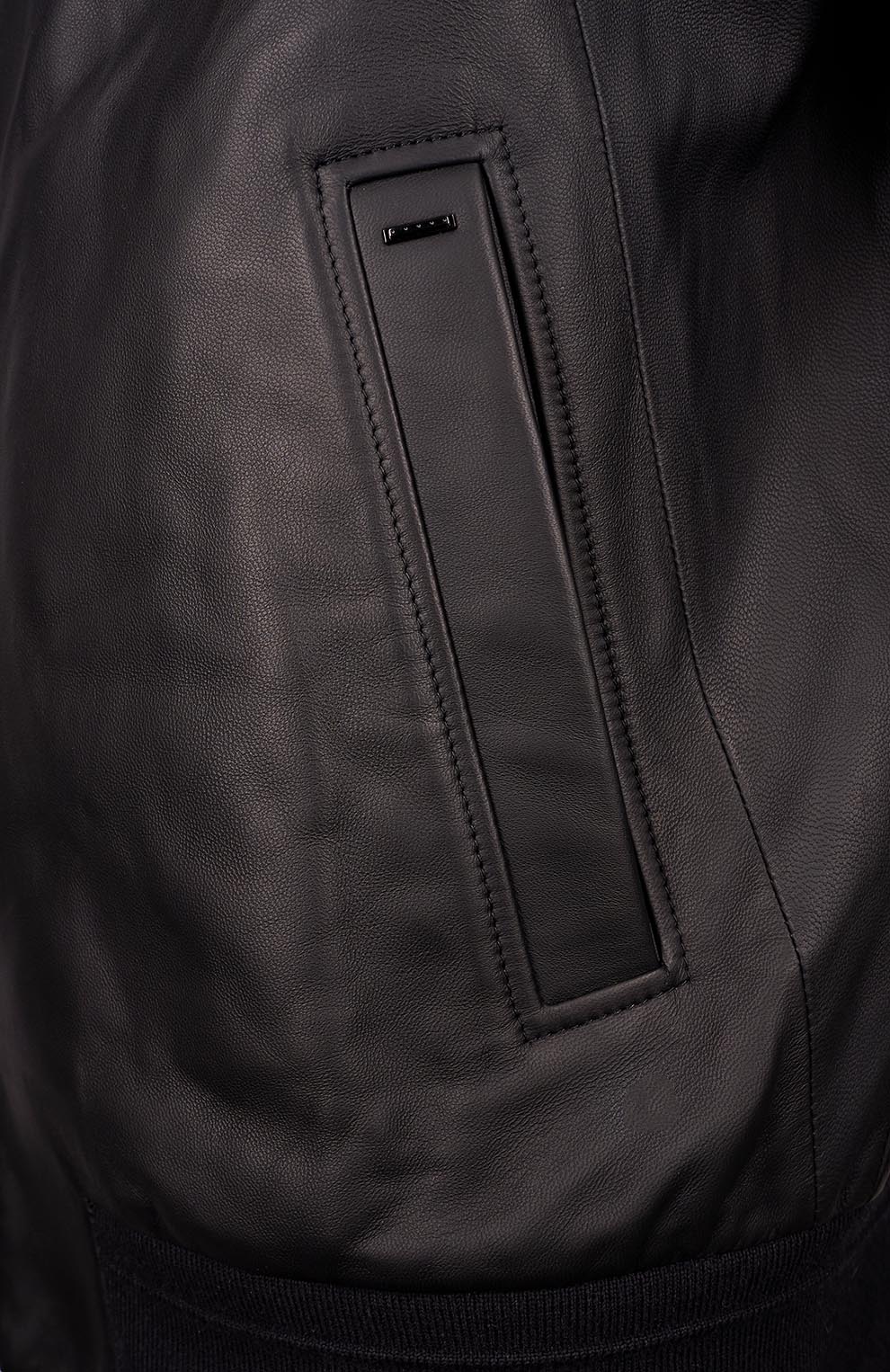 Куртка-блузон из кожи ягнёнка