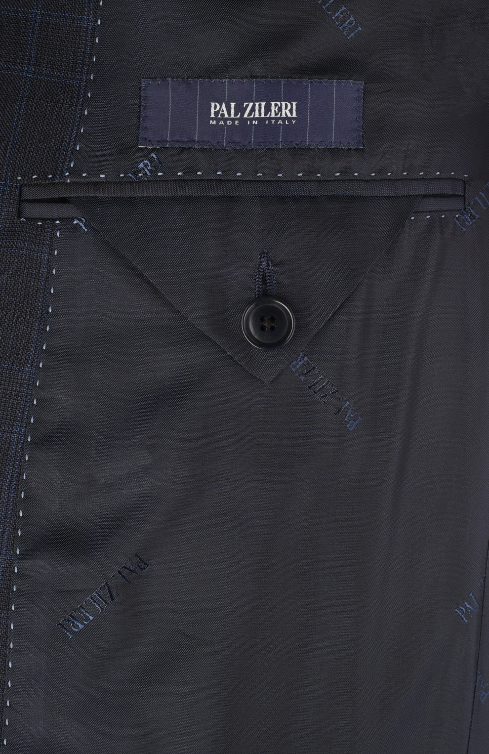 Шерстяной однобортный костюм в клетку