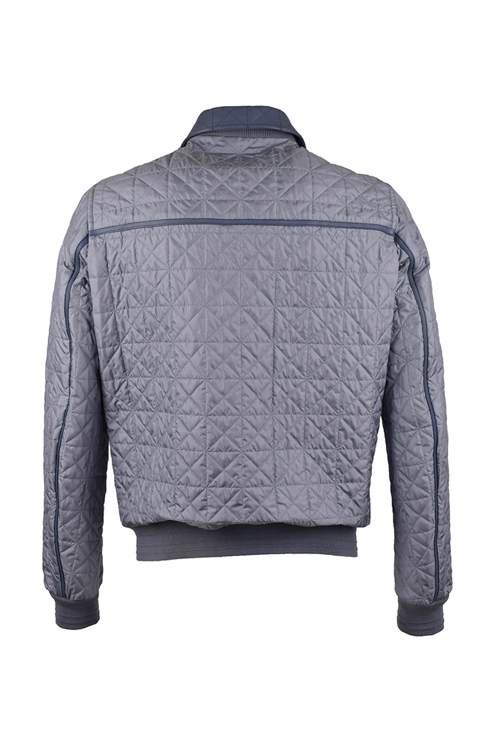 Шелковый стеганый бомбер на молнии