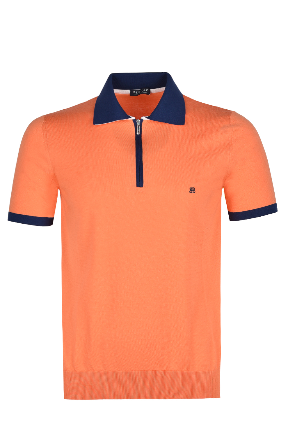 Поло из смеси хлопка и шёлка