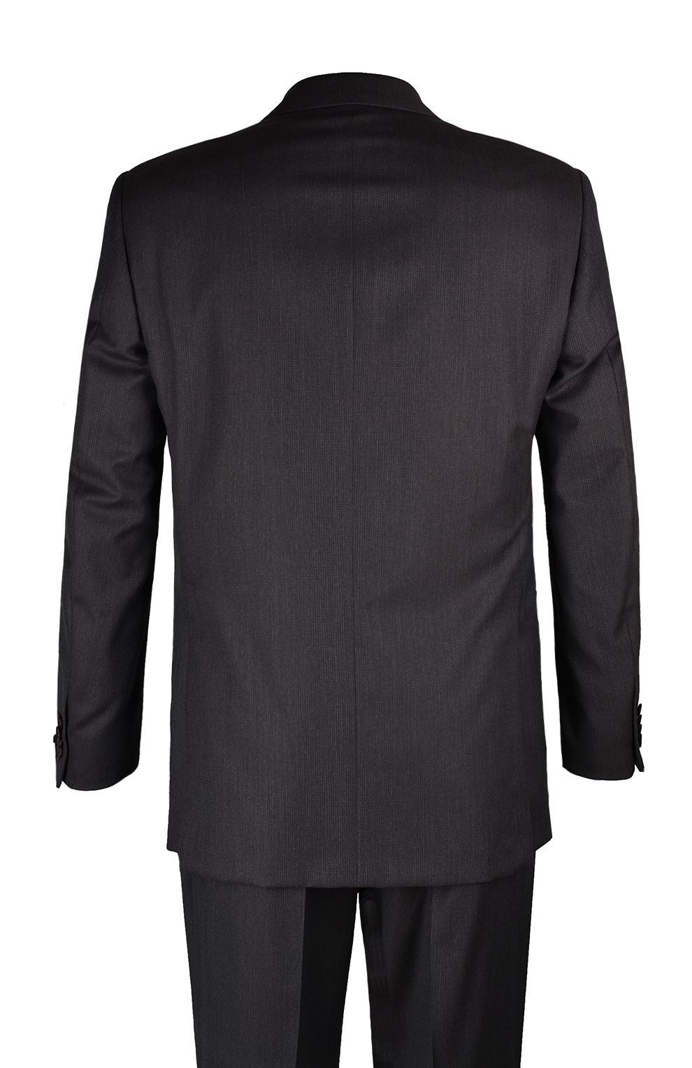 Шерстяной однобортный костюм в мелкую клетку