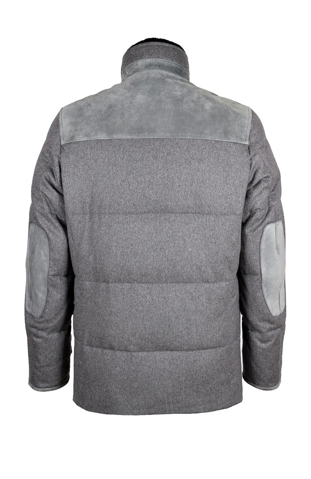 Кашемировый пуховик с воротником-стойкой