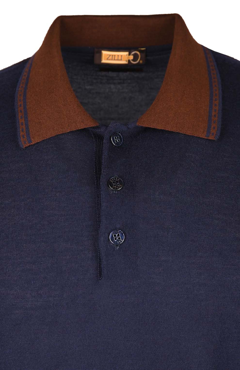 Поло из смеси шерсти, шёлка и кашемира