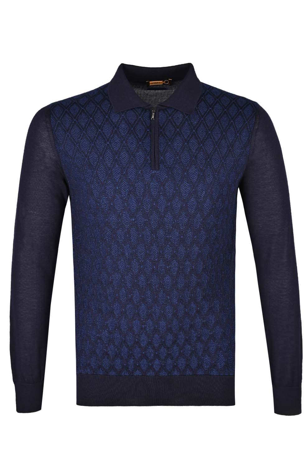 Поло из смеси шерсти и шёлка