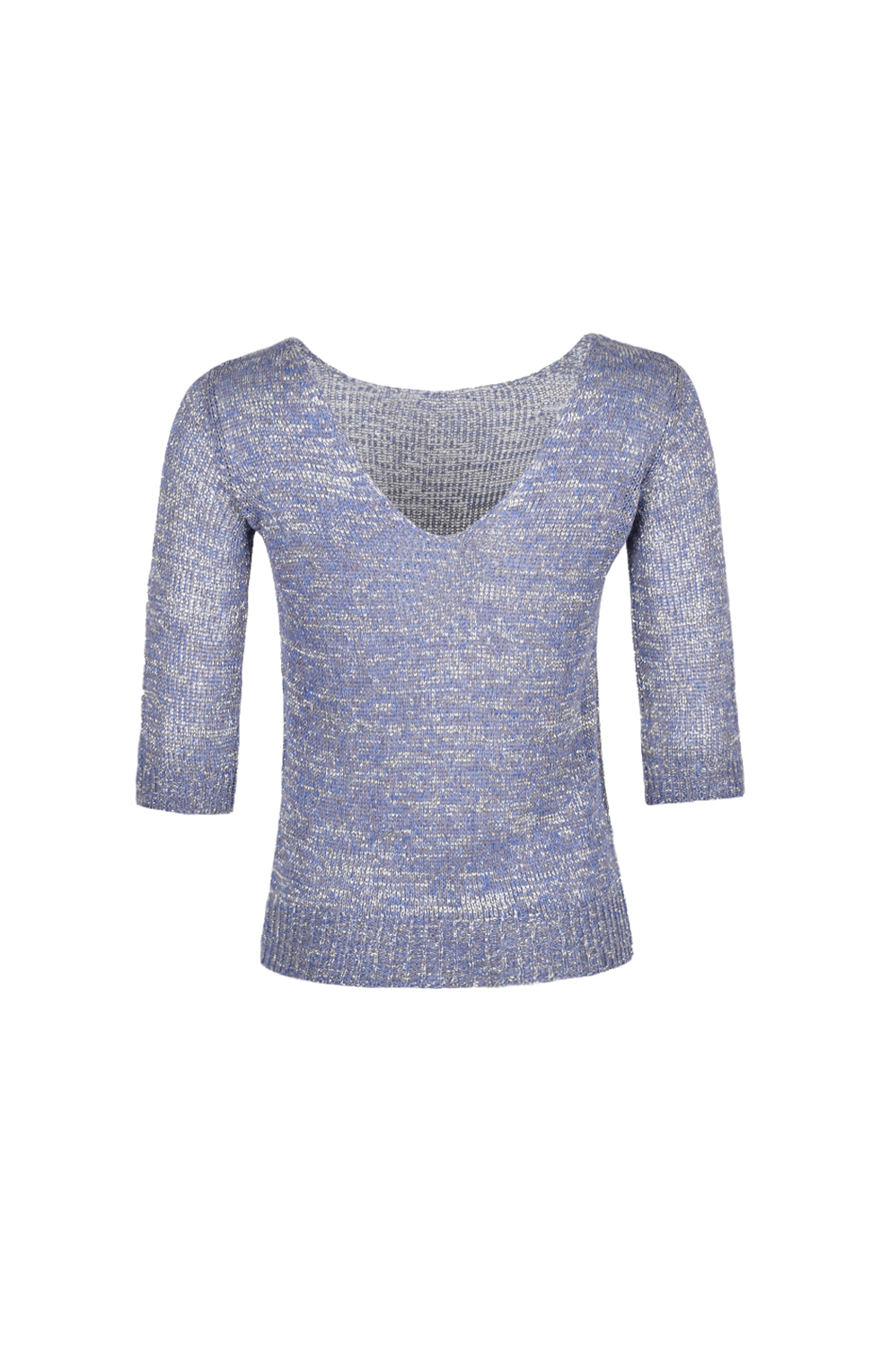 Джемпер с вырезом на спине из пряжи с люрексом