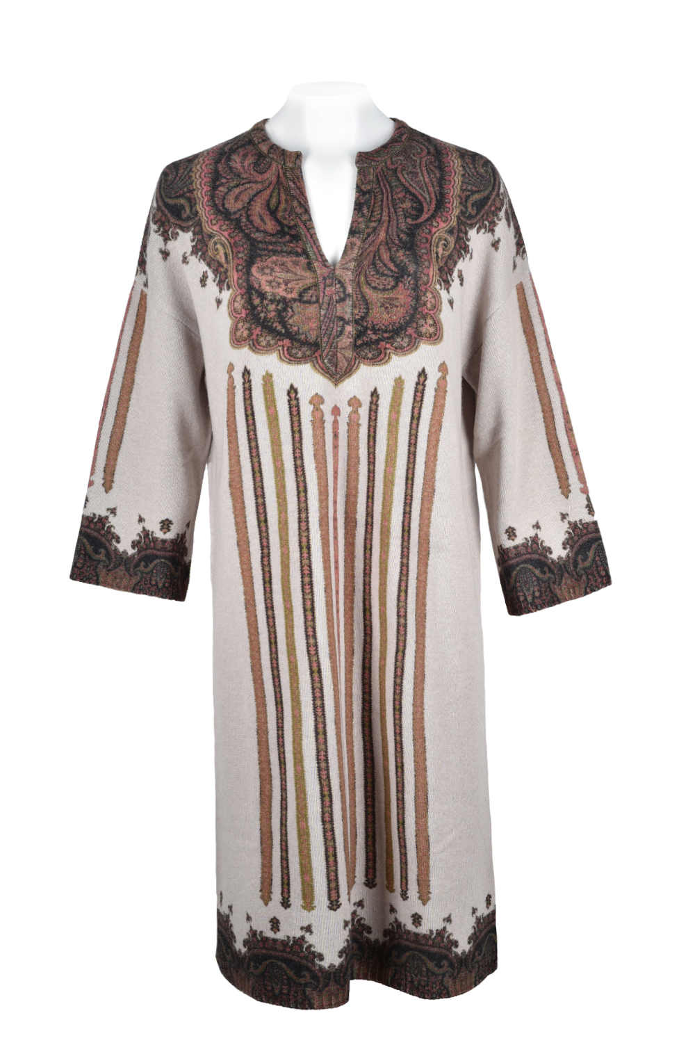 Платье из смеси шерсти и кашемира с узором