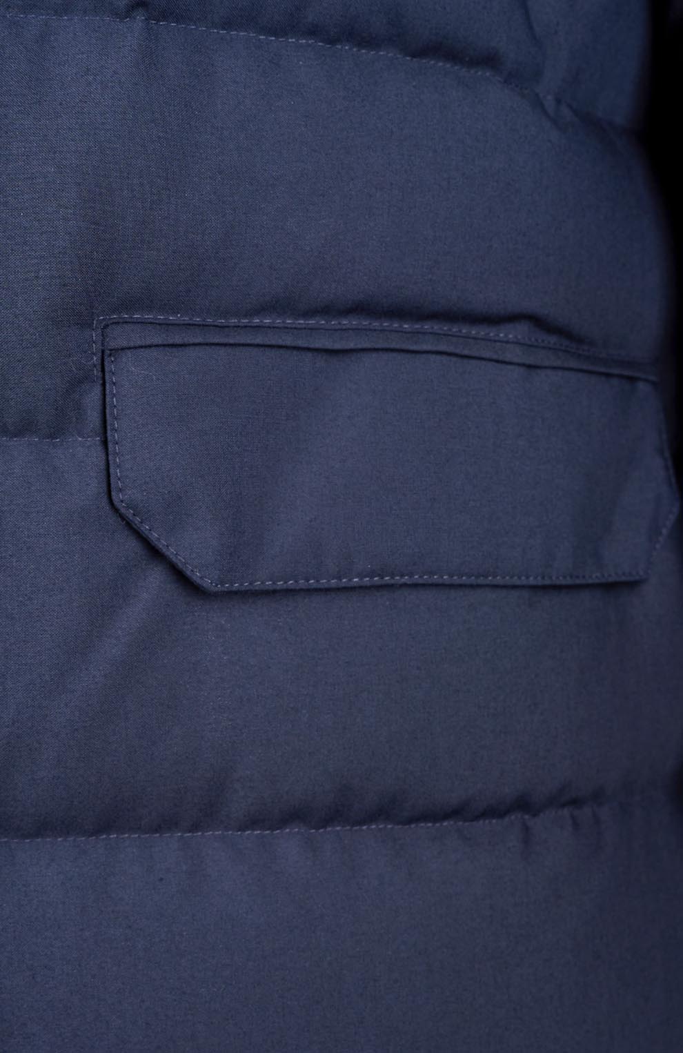 Пуховик с воротником-стойкой