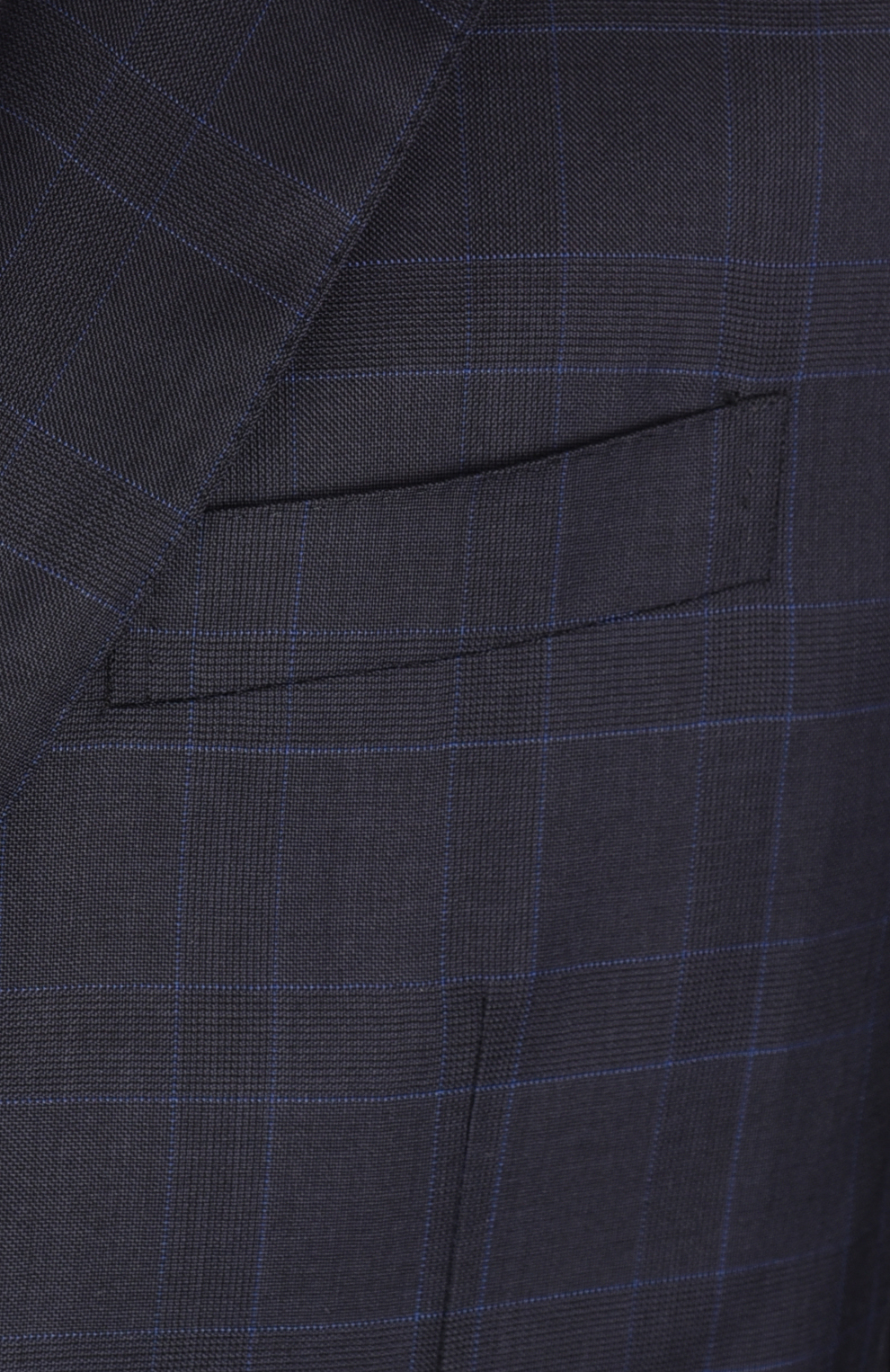 Шерстяной однобортный костюм в клетку