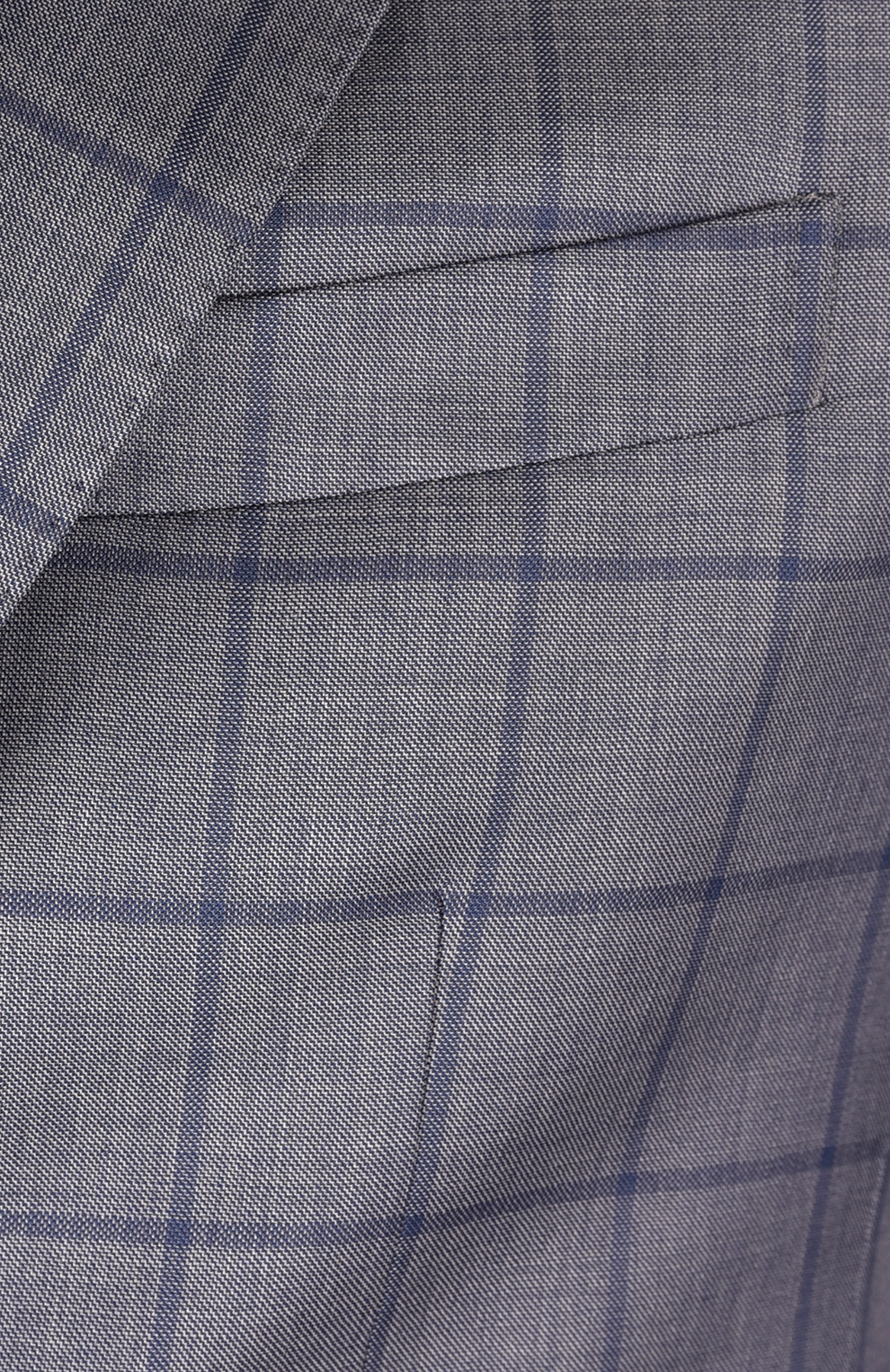 Шерстяной однобортный костюм в клетку