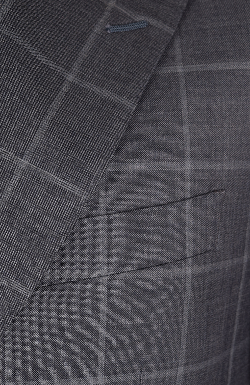 Шерстяной однобортный костюм в клетку