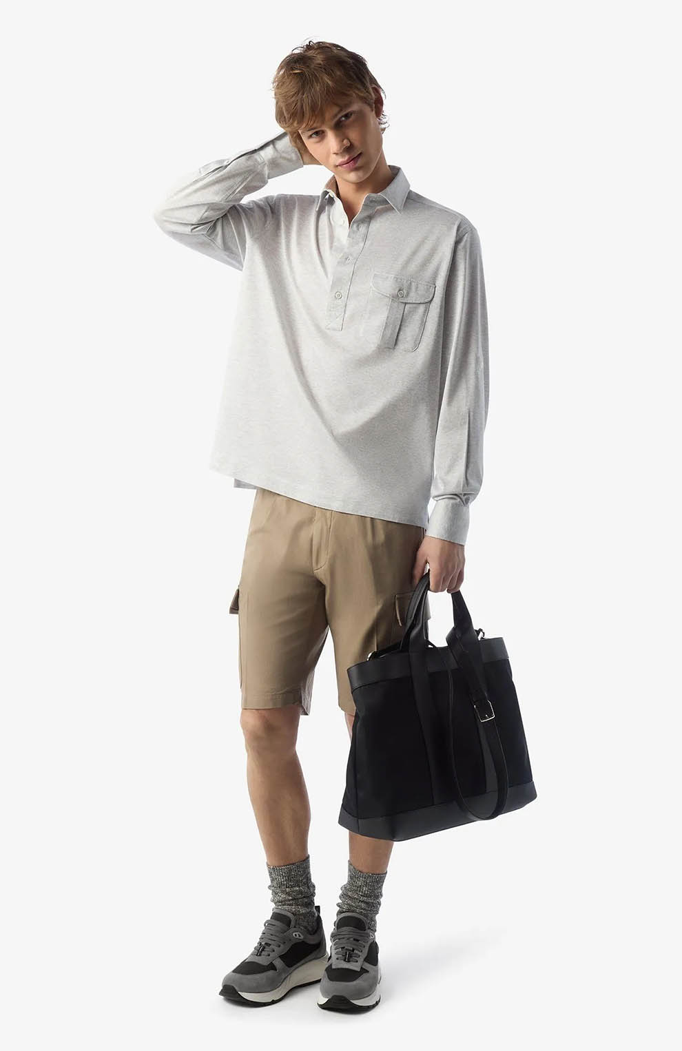 Шорты-бермуды из эластичного хлопка