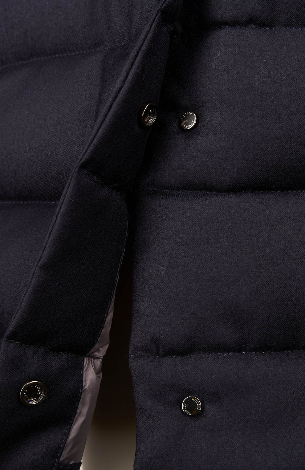 Стёганый пуховик из шерсти и кашемира