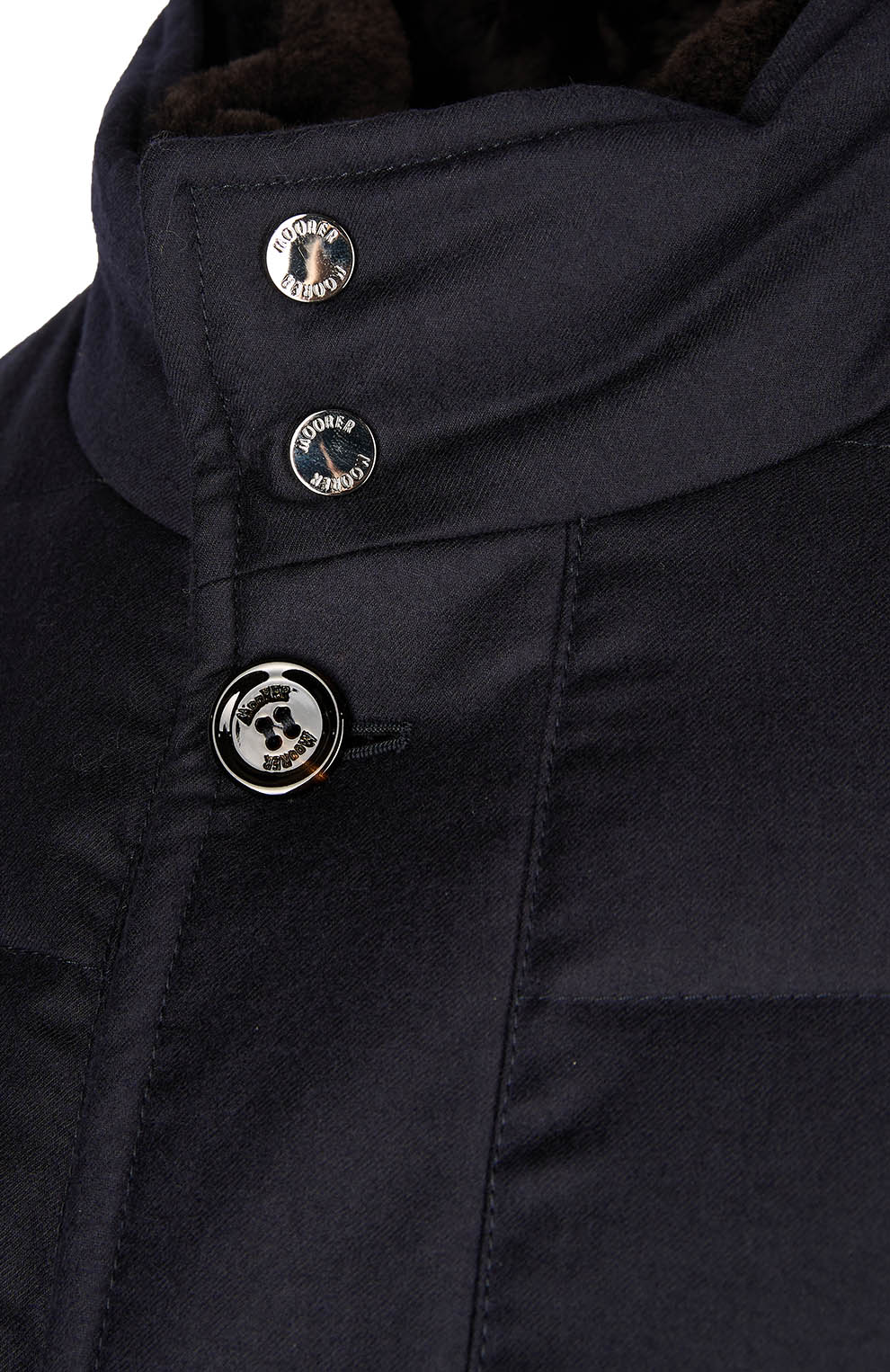 Стёганый пуховик из шерсти и кашемира